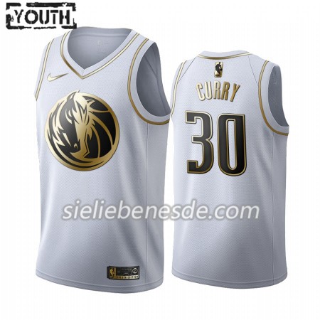 Kinder NBA Dallas Mavericks Trikot Seth Curry 30 Nike 2019-2020 Weiß Golden Edition Swingman